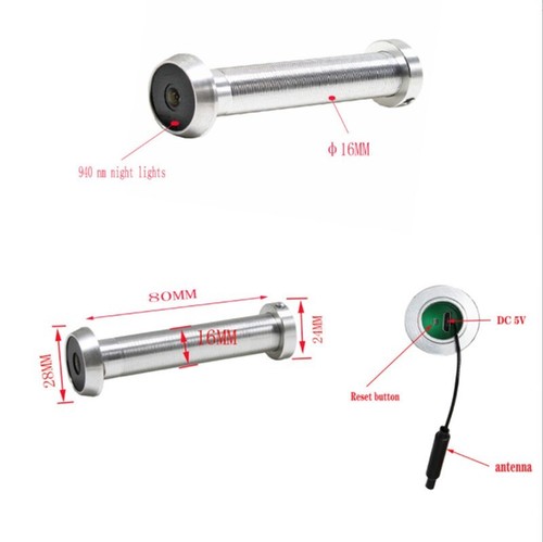 HD Wireless 4K WiFi Door Peephole Camera Motion Detect Recording For Smartphone - Picture 6 of 6