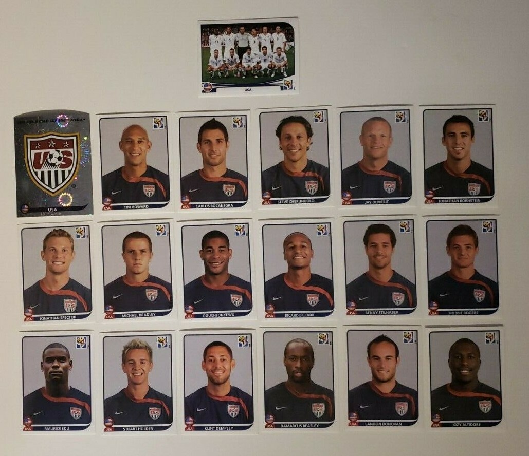 USA NATIONAL TEAM - COMPLETE SET  - PANINI WORLD CUP 2010 SOUTH AFRICA
