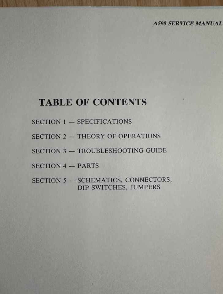 SERVICE MANUAL A590 Commodore Computers, Englisch - Bild 4 von 4