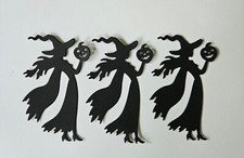 3 Pieces Halloween Witches Die Cut 3" x 2" Scrapbooking Embellishments