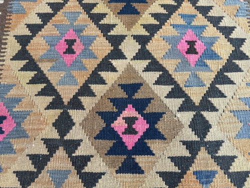 Scandinavina Inspired Handwoven Afghan Kilim Rug | Cozy Ethnic Tribal Rug Kilim - Picture 6 of 13