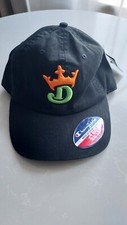 Draft Kings Champion Black Hat Adjustable Buckle Strap Back Baseball Cap  