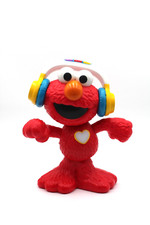 Sesame Street Lets Dance Elmo 12" Elmo Toy Sings Dances Headphones WORKING