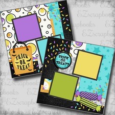 Trick or Treat - 2 Premade Scrapbook Pages - EZ Layout 5566