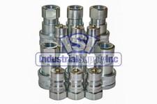 Quick Coupler ISO 7241-1 B 1/2" NPT Pipe Threads Complete Set 6 PK