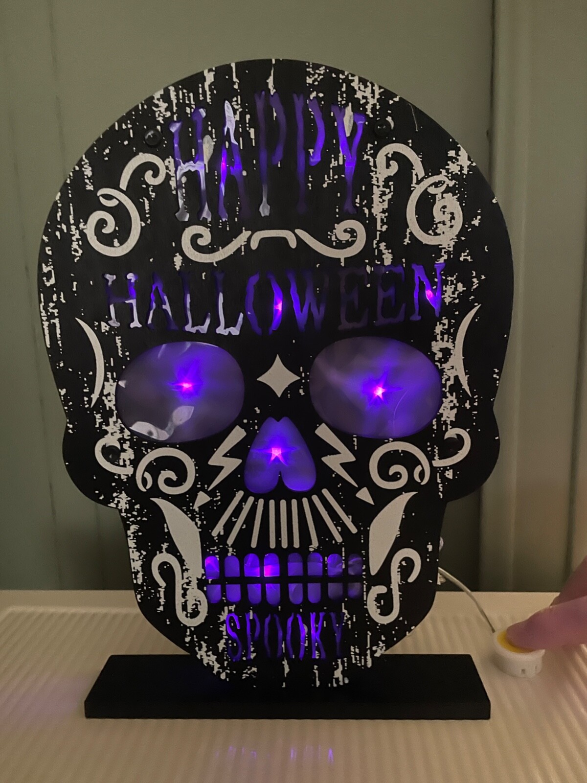 Halloween Haunting Skull Light Up Spooky Table Top