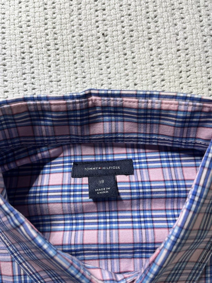 Tommy Hilfiger Dress Shirt Size 18 great condition, no stains - Image 2 of 4