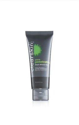 AVON Clearskin Pore Penetrating Black Mineral Mask Salicylic Acid (2.5 oz.) NEW!