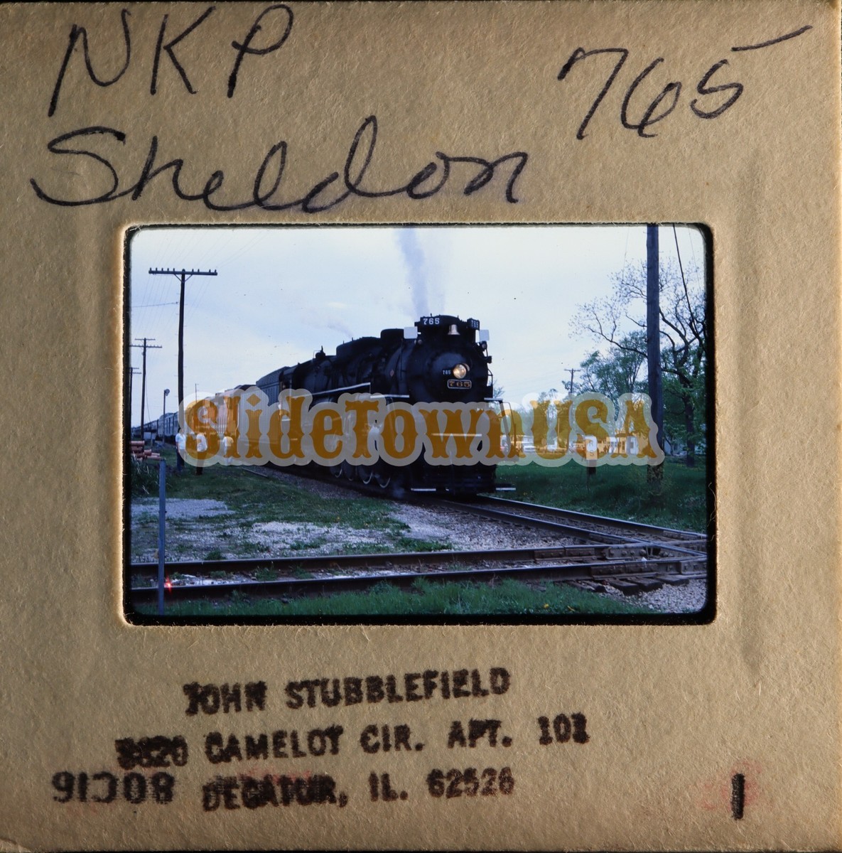 Vtg 1980 Train Slide 765 Nickel Plate Road Steam Engine X4D021 | eBay