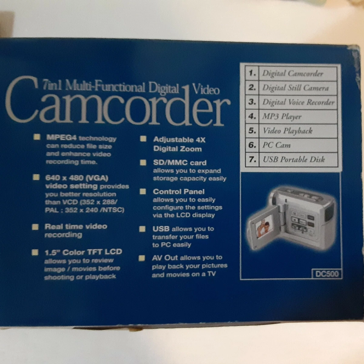 Audiovox DC500 4.1 Mega Pixels MPEG4 Mini Camcorder NEW | eBay Audiovox Dc500 4.1 Mega Pixels Mpeg4 Mini Camcorder New | Ebay