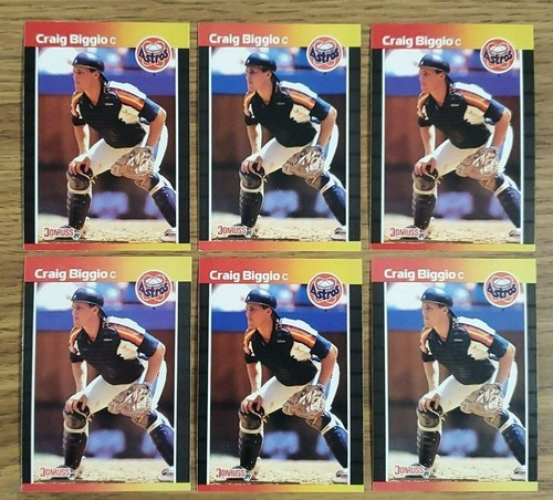 Lot of (6) 1989 Donruss RC Craig Biggio Houston Astros #561 ⚾ - Picture 1 of 3