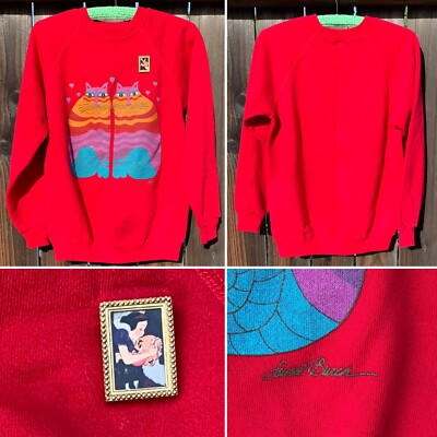 vintage Laurel Burch cat raglan sweatshirt & Snow White vintage Laurel Burch cat raglan sweatshirt & Snow White