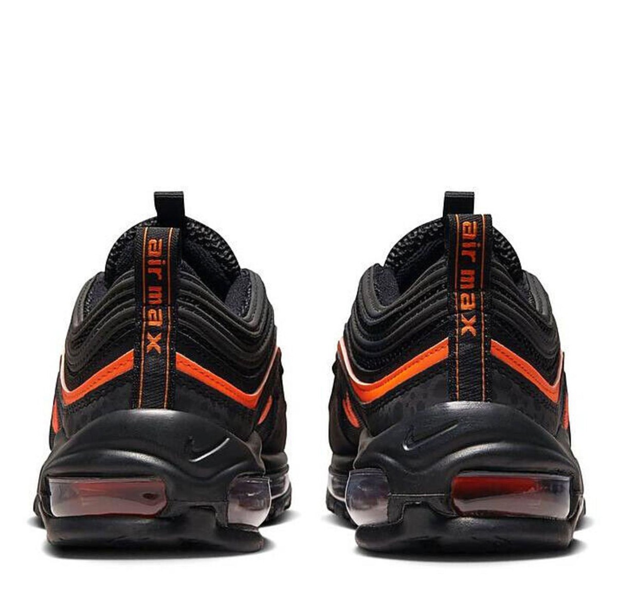 NEW Nike Air Max 97 Youth/Kids Shoes, Black/Orange, DX3088