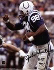 John Mackey Signed Autographed Baltimore Colts 8x10 Photo w/ HOF 92 LSCM COA