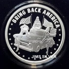 2023 Silver Shield BRING BACK AMERICA 1 oz Silver PROOF & LOW COA & BOX-599 Made