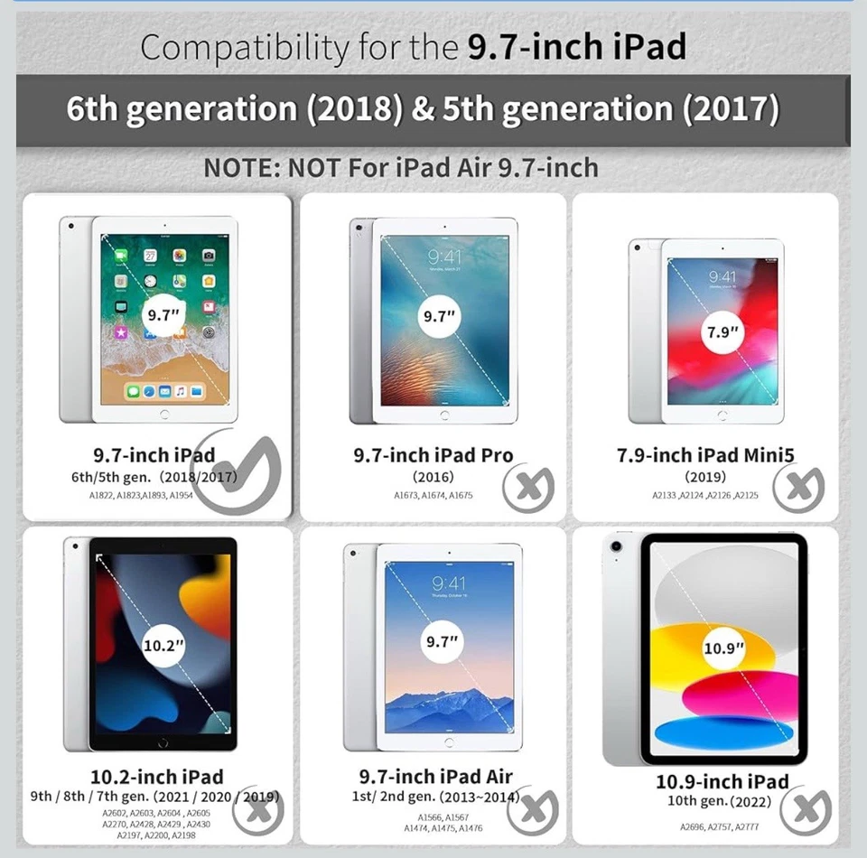 Ultra Thin Translucent Cover Full Body Case Folio for iPad 5th And 6th 9.7 Inch - Image 3 of 4