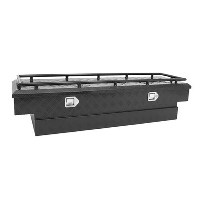 63''X20''X15'' Storage Tool box + Lock Heavy Duty 5 Bar Tread Truck Pickup Aluminum