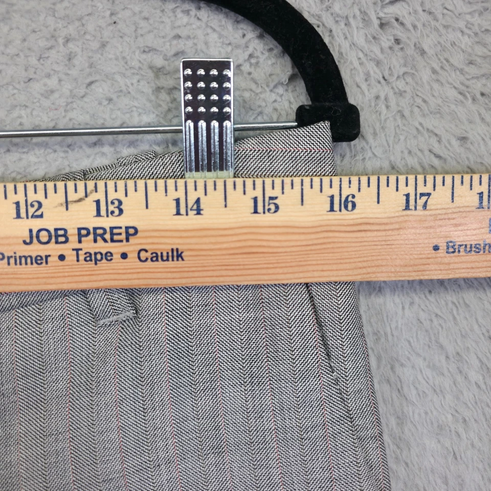 Y2K Gap Pants Womens 6 Gray Wide Flared Wool Herringbone Work Academia Trousers - Image 3 of 4