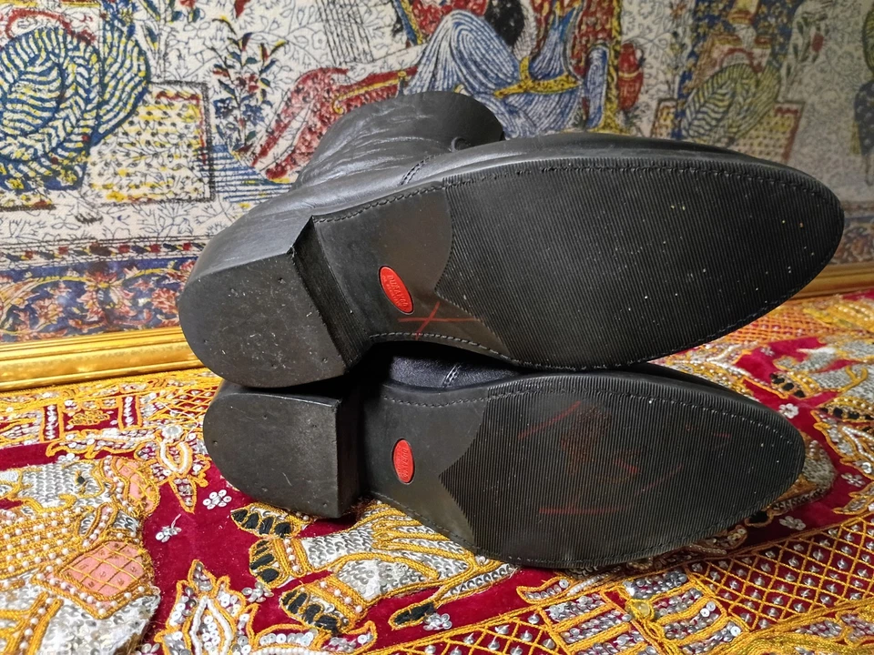 Botas Durango 9 EE TR820 de cuero negras con cremallera lateral para hombre botas occidentales cortas anchas Foto 3 de 4