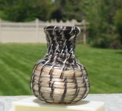Mini Papago Indian Tohono O odham Hand Woven Horsehair Mini Basket Bitty  Jug
