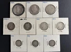 Barber Silver Lot-3 Halves, 4 Quarters, 3 Dimes