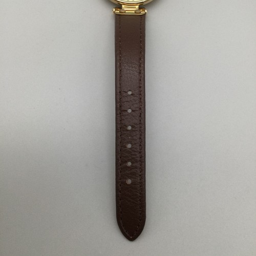Anne Klein Watch Womens 34mm Gold Dial Brown Leather Band New Battery - Picture 10 of 16