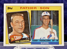 1985 Topps #134 - Tito & Terry Francona - Father-Son - Near Mint