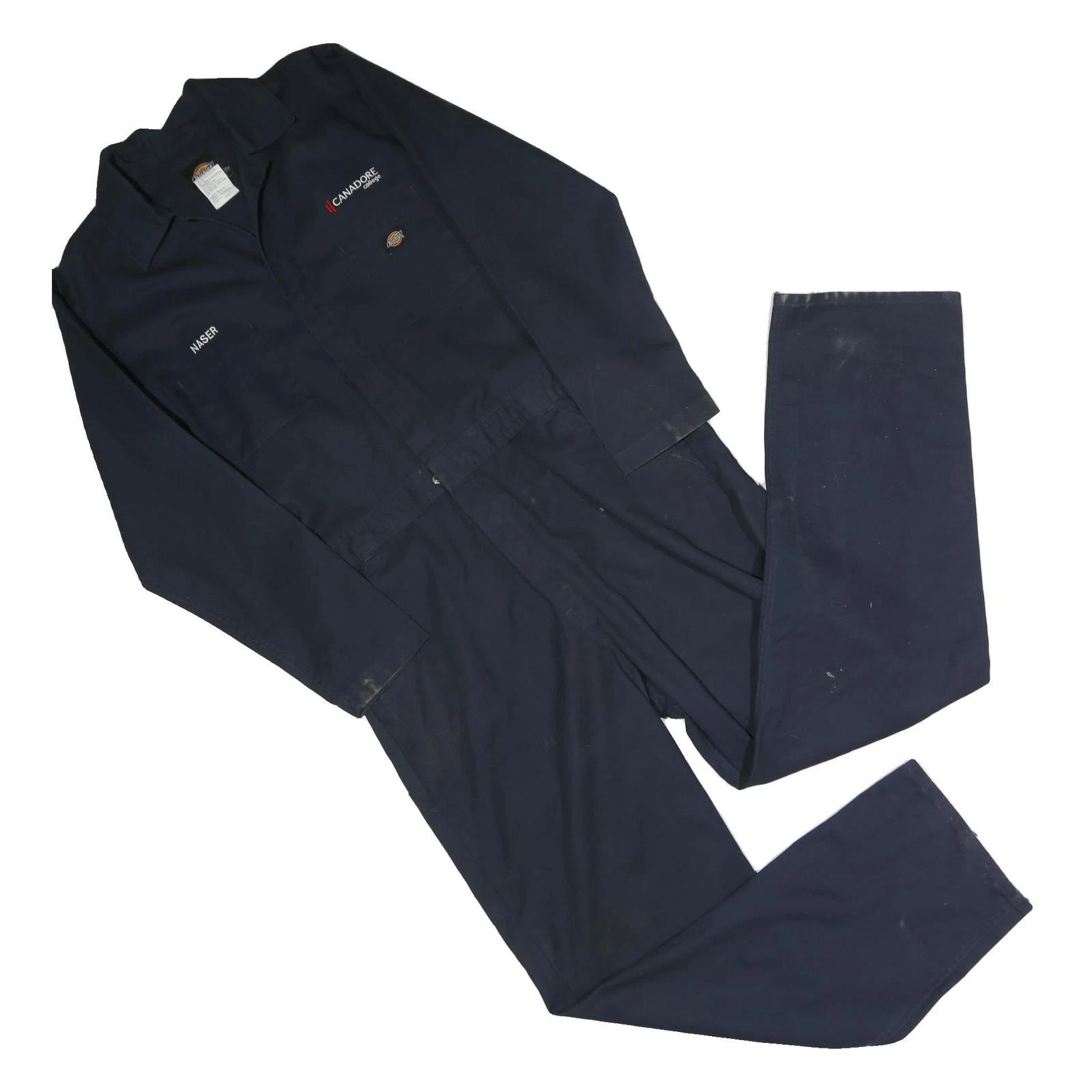 DICKIES Mens Blue Cotton Blend Dungarees Regular Fit L W38 L31 Workwear Overalls