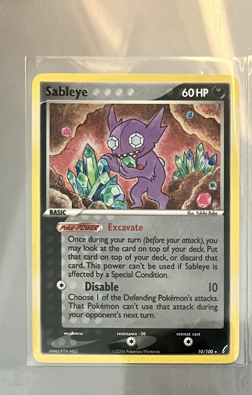 Pokémon Sableye Crystal Guardians 10/100 Holo Rare