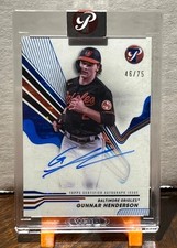 2024 Topps Pristine Autographs Gunnar Henderson #PA-GH Blue /75 Orioles