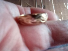 Vintage 18ct Gold Patterned Wedding Ring - 1990s  size K  weight 4g