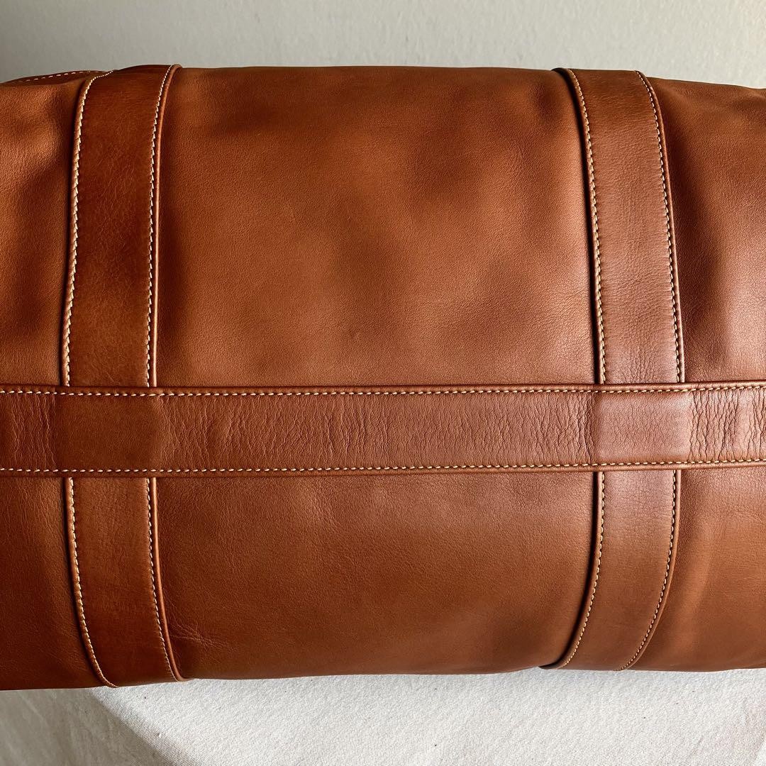 Old Coach Medium Cabin 2Way Boston Bag Leather Brown Vintage