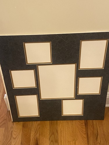 LARGE DISPLAY MAT COLLAGE MAT - NO FRAME - FOR 7 PHOTOS - 8x 10, 5 x 7, 5 x 5