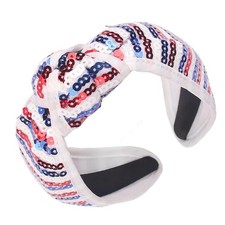 4th of July Knotted Headbands for 1 Count Pack 1 , 02.horizontal stripes