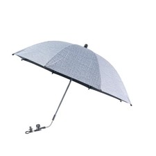 Baby Pram Stroller Clip-On Umbrella 75cm Grey 360° Adjustable UV Protection