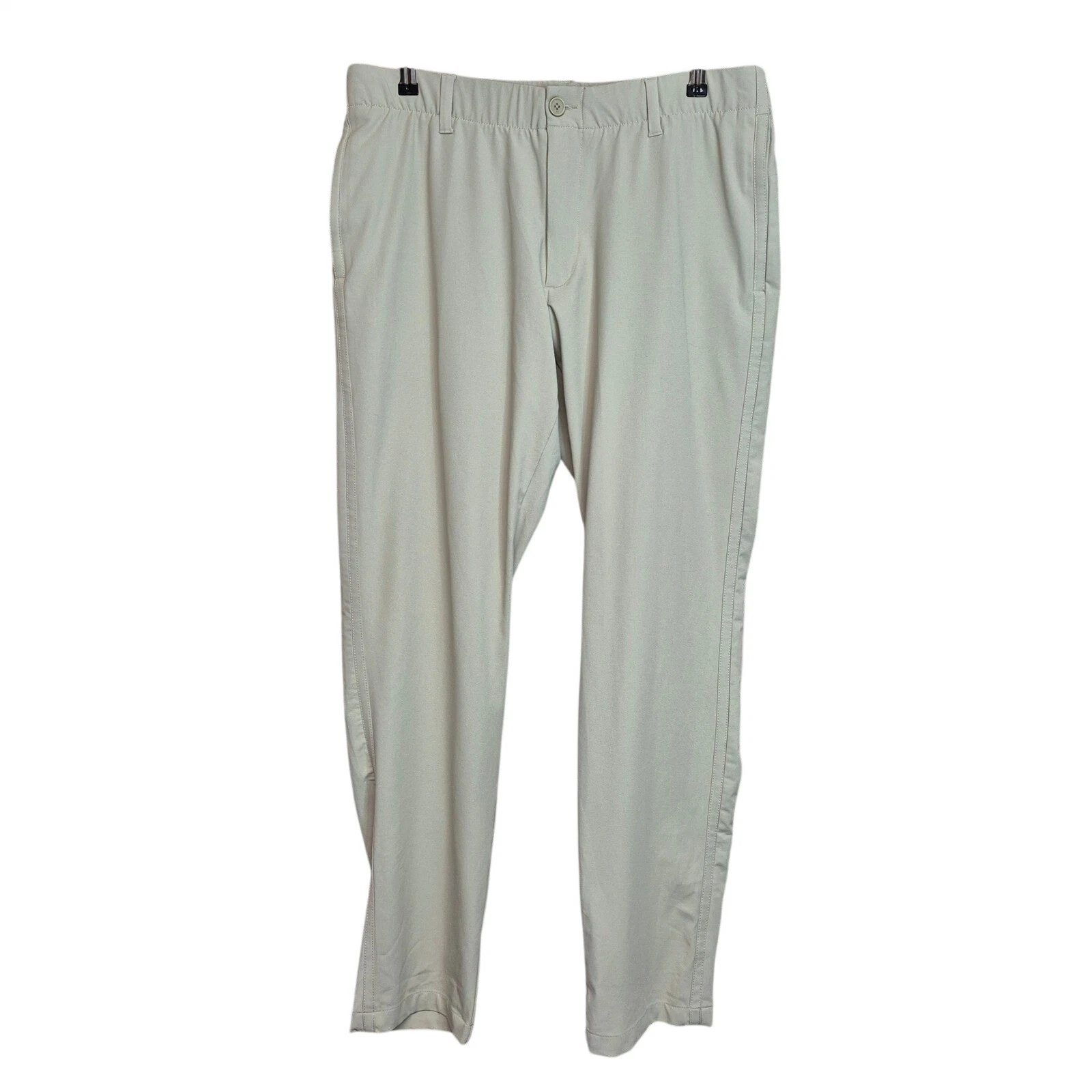 Under Armour Mens 36x32 (Fits 34x30.5) Golf Pants Tan Khaki Stretch Straight Leg