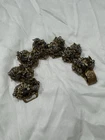 Vintage Miriam Haskell Style Designer Costume Rhinestone Bracelet Flowers Glass