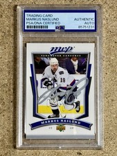 Markus Naslund Signed 2007-08 Victory NHL Vancouver Canucks Card PSA/DNA Slab