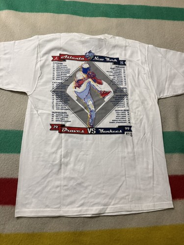 Vintage 90s 1999 New York Yankees Atlanta Braves World Series Shirt Large BNWT - Picture 3 of 9