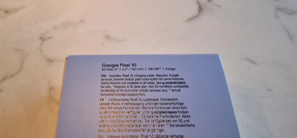 Google Pixel 10 Indigo Unlocked 128GB Brand New & Sealed - Image 2 of 3