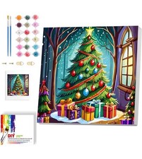 Arttoplus Paint By Number Kit With Frame Christmas Tree 11.8x11.8inches