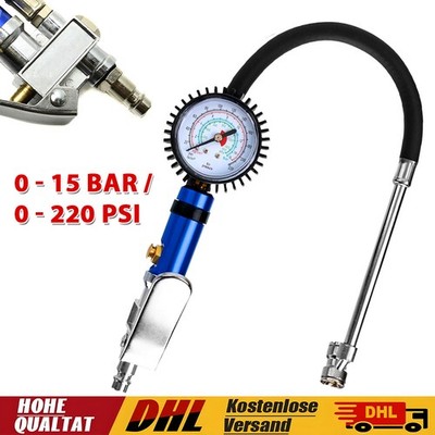 Auto Digital Reifendruckmessgerät 0-15Bar Luftdruckprüfer Reifenfüller Manometer