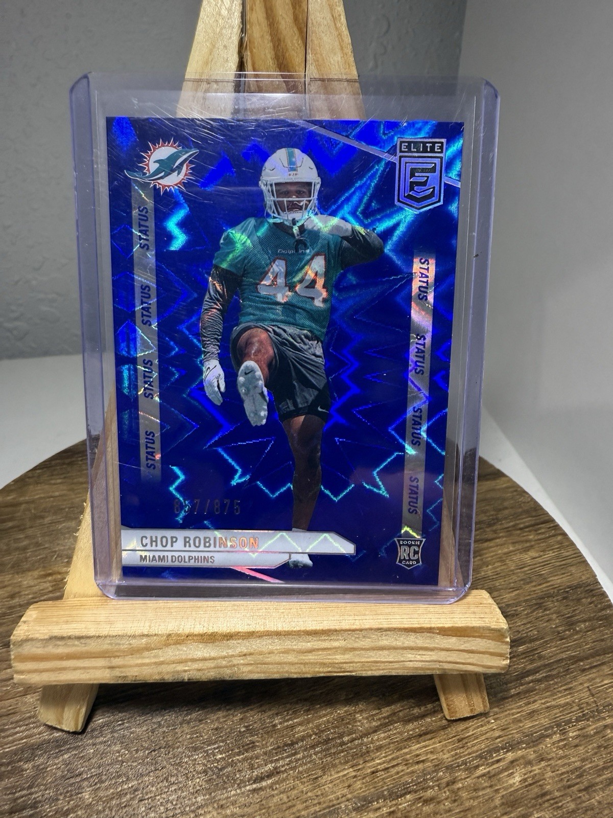 2024 Donruss Elite Chop Robinson RC Status Explosion #/875 Dolphins