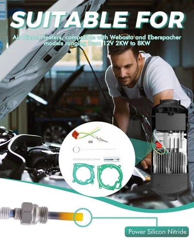 12V Diesel Heater Glow Plug Repair Kit, 9Pcs 2KW 5KW 8KW Chinese Diesel Parki... image 2