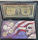 Silver Washington Coin & Currency Set - incl. 1957A Silver Cert. & BU 1958 Qtr.