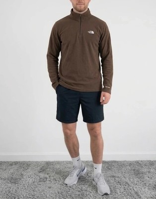 Vintage The North Face TKA 100 1/4 Zip Fleece Braun Gorpcore Pullover Herren Größe M
