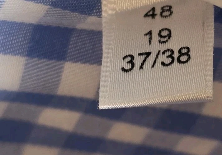 Camisa clásica de manga larga a cuadros de guinga Business To Business para hombre 19 37-39 Foto 4 de 4