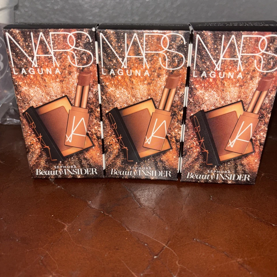 3 NARS Sephora Insider Mini Laguna Bronzer & Afterglow Lip Balm Set New Boxed - Image 3 of 4