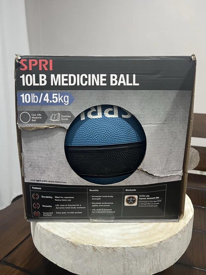 Weighted Medicine Ball Training Exercise Workout Gym Session SPRI 10lb NEW - Image 4 of 4