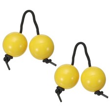 Rhythm African Shaker Kashaka with Black Rope for Party 2 Pack, Yellow 